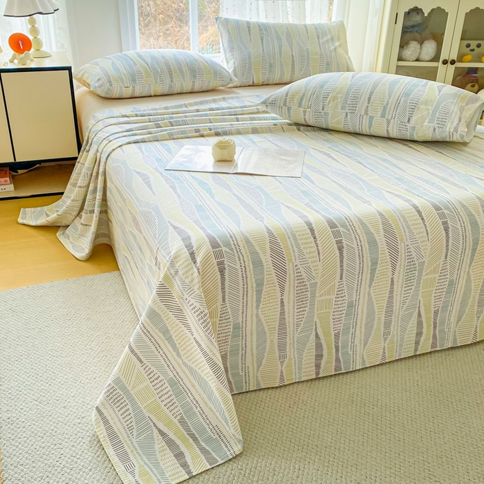 91家纺网 家纺一手货源 找家纺 首爱家纺 2026春夏新款100%全棉纯棉老粗布床单凉席席子 卡罗拉