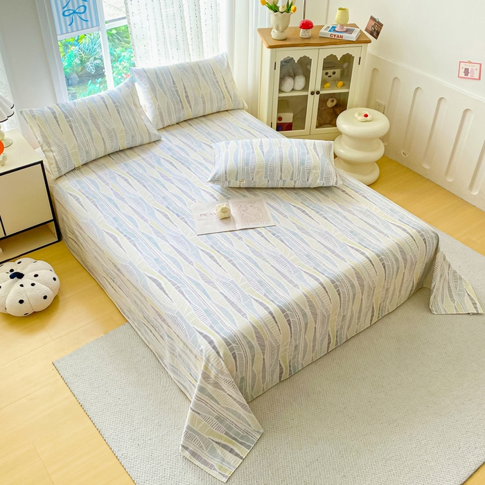 91家纺网 家纺一手货源 找家纺 首爱家纺 2026春夏新款100%全棉纯棉老粗布床单凉席席子 卡罗拉