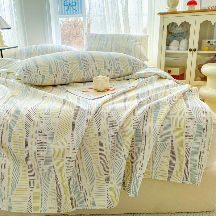 91家纺网 家纺一手货源 找家纺 首爱家纺 2026春夏新款100%全棉纯棉老粗布床单凉席席子 卡罗拉