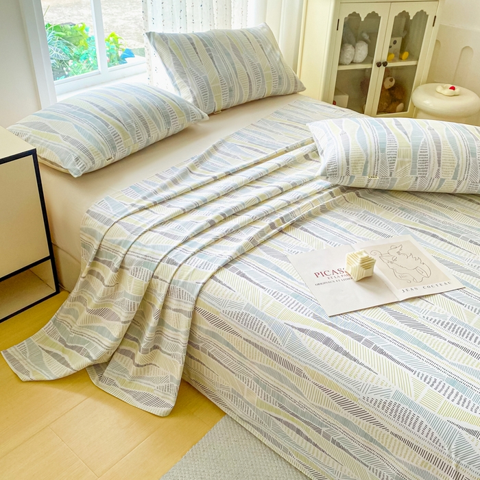 91家纺网 家纺一手货源 找家纺 首爱家纺 2026春夏新款100%全棉纯棉老粗布床单凉席席子 卡罗拉