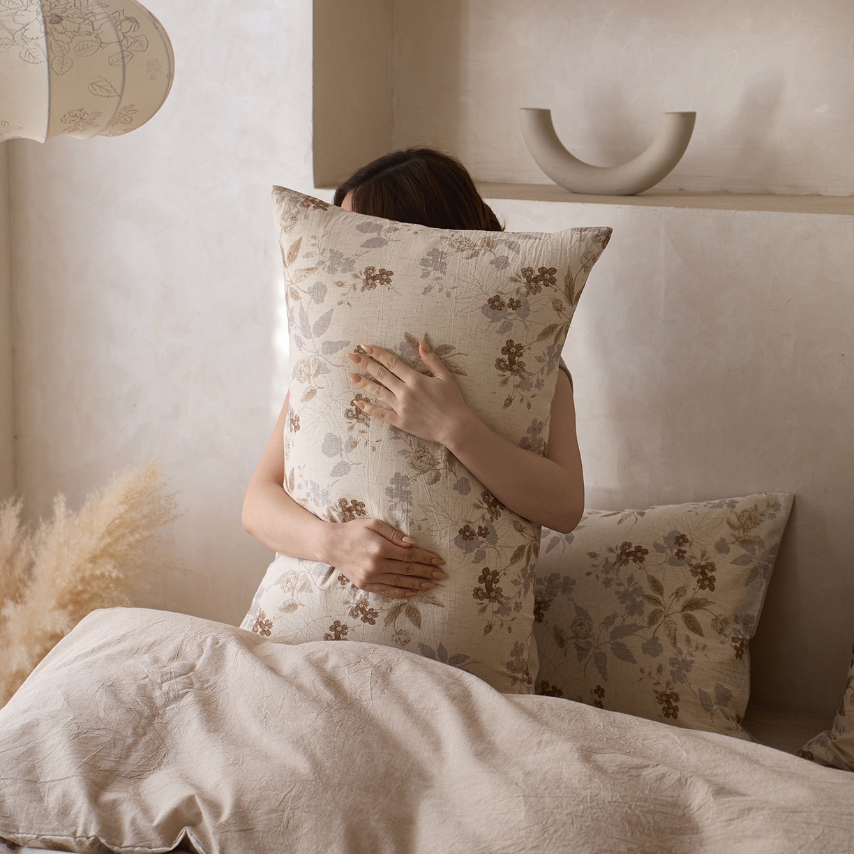 91家纺网 家纺一手货源 找家纺 千朵森 2026新款复古全棉棉麻碎花四件套 花间小憩