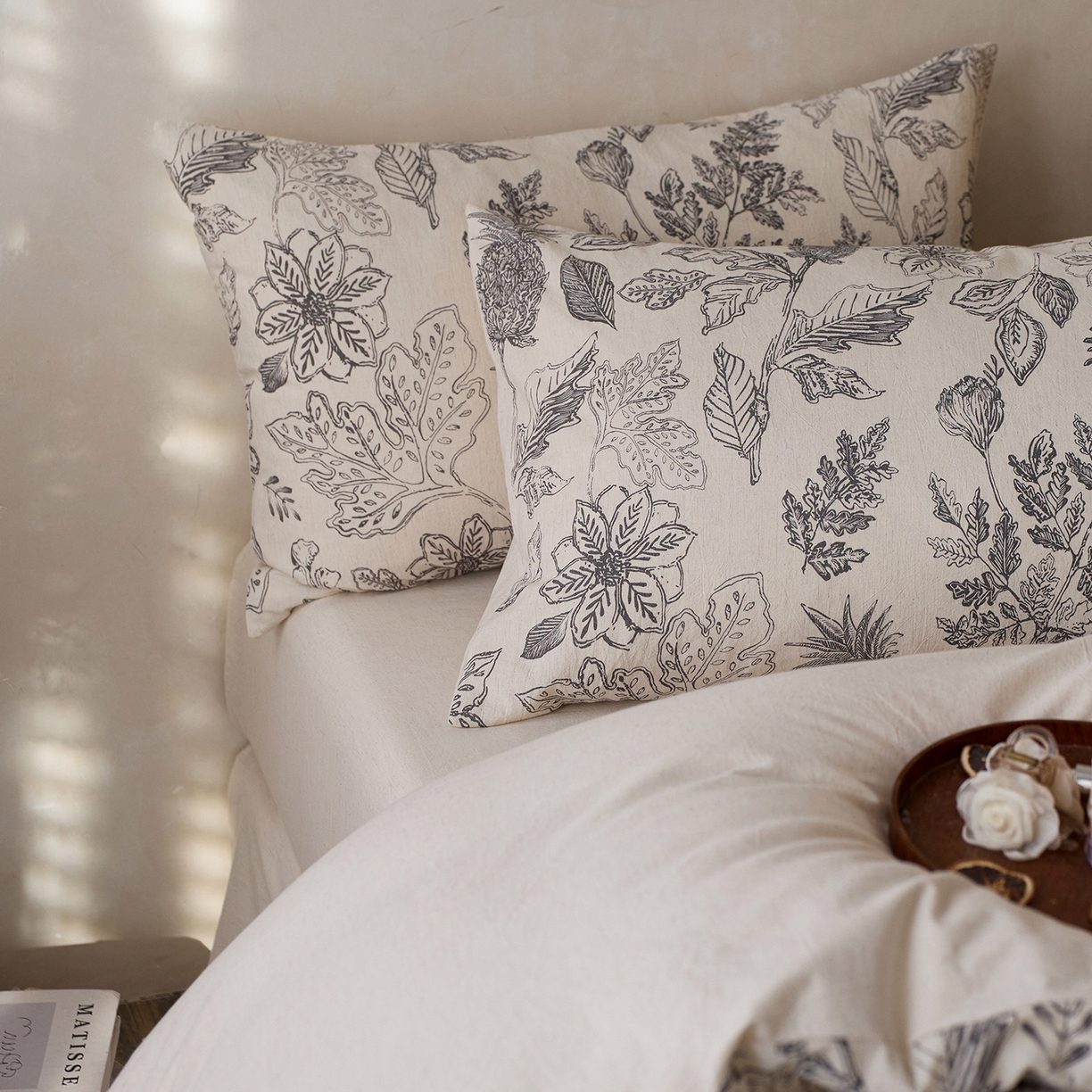 91家纺网 家纺一手货源 找家纺 千朵森 2026新款复古全棉棉麻碎花四件套 栖云果梦