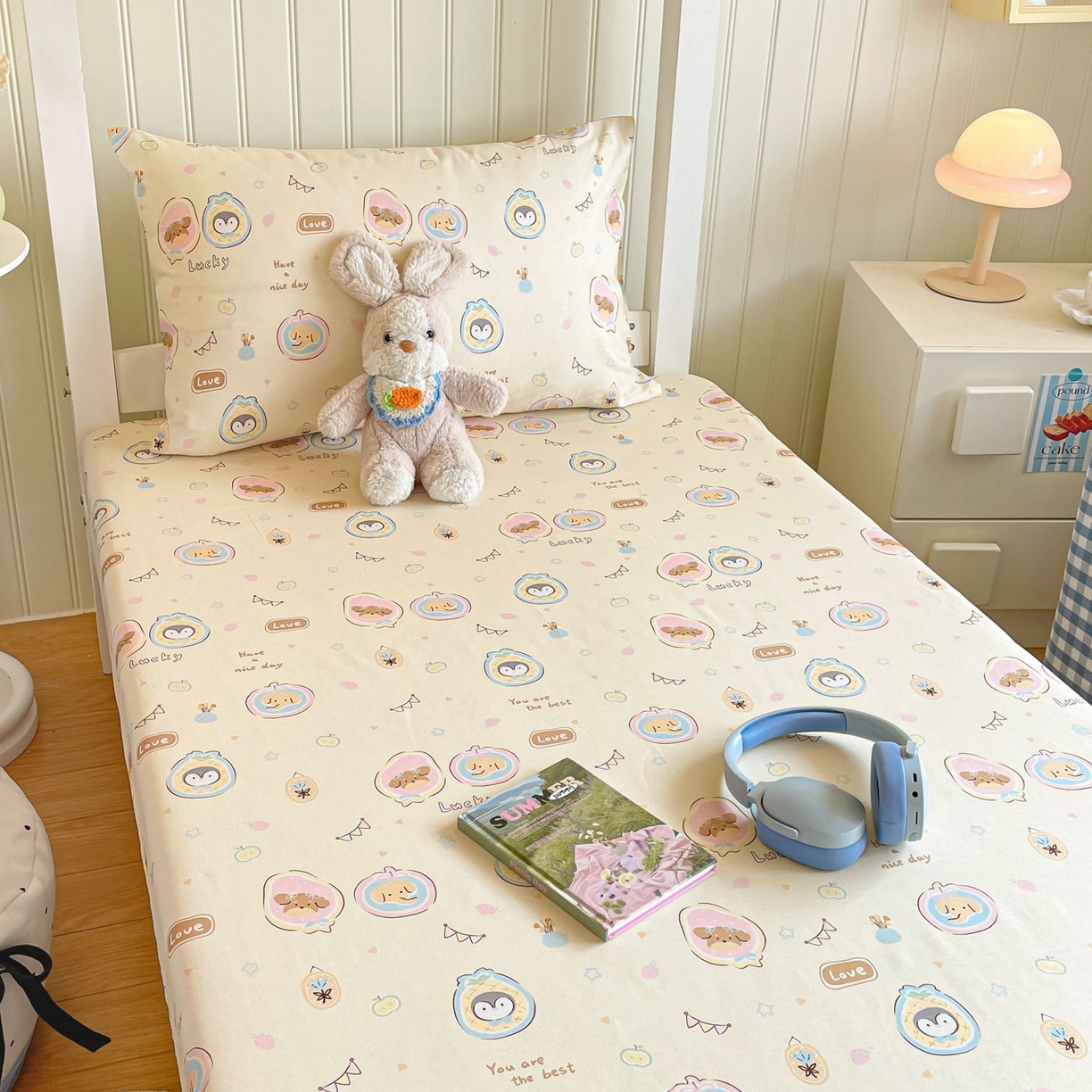 91家纺网 家纺一手货源 找家纺 女子家纺 2026新款春夏13070印花床笠单品床笠床笠单件 奇妙动物园