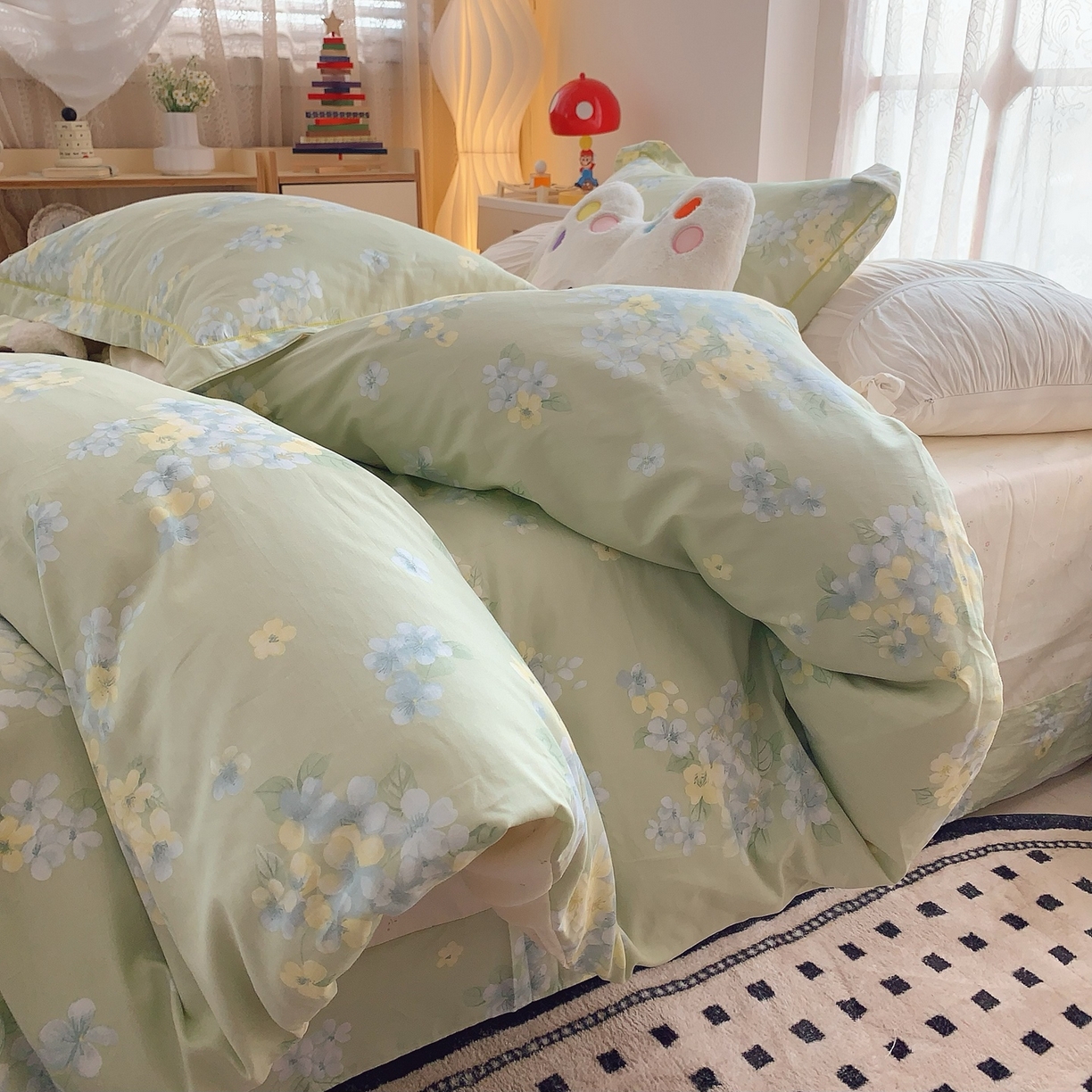 莱豫家纺 2025新款全棉纯棉小清新印花四件套-第二波 夏末青花