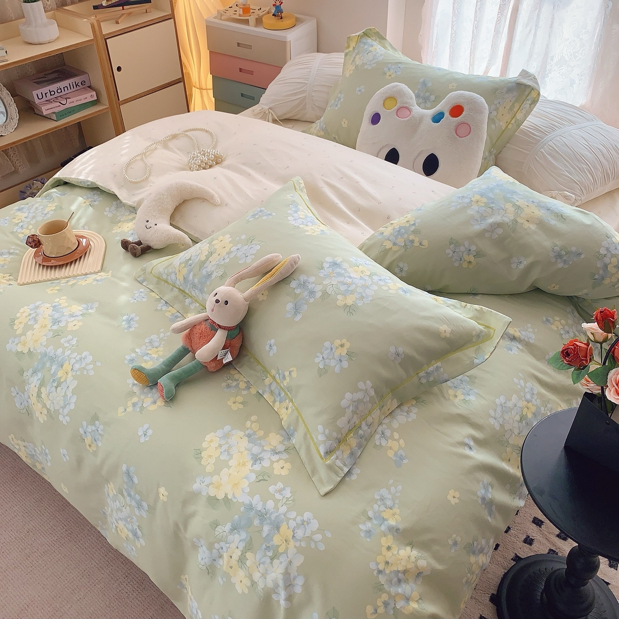 91家纺网 家纺一手货源 找家纺 莱豫家纺 2025新款全棉纯棉小清新印花四件套-第二波 夏末青花