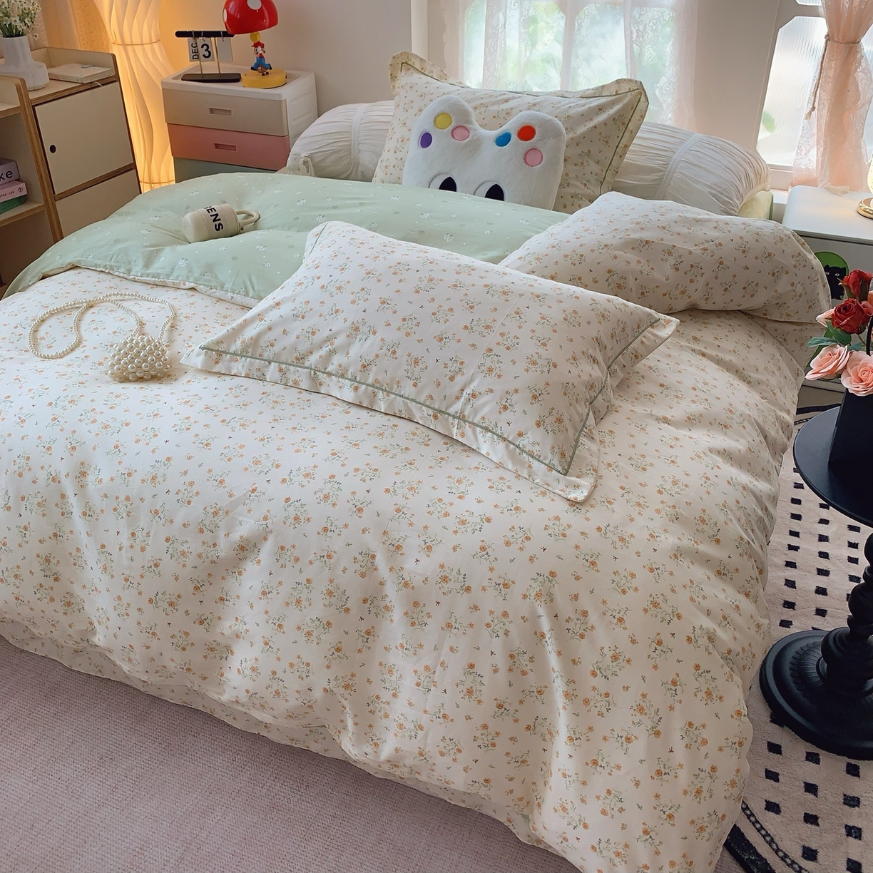 91家纺网 家纺一手货源 找家纺 莱豫家纺 2025新款全棉纯棉小清新印花四件套-第二波 碎花情怀