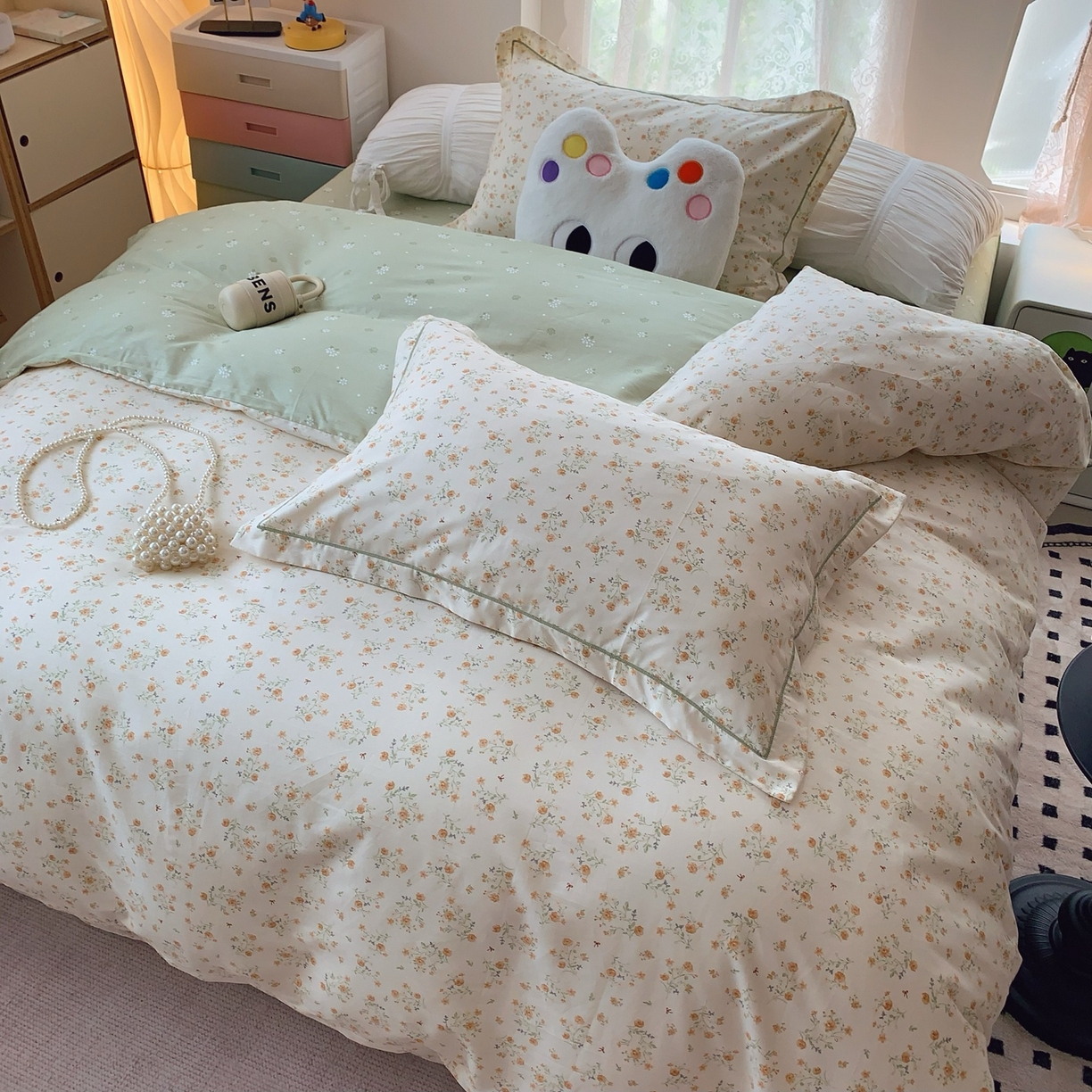 91家纺网 家纺一手货源 找家纺 莱豫家纺 2025新款全棉纯棉小清新印花四件套-第二波 碎花情怀