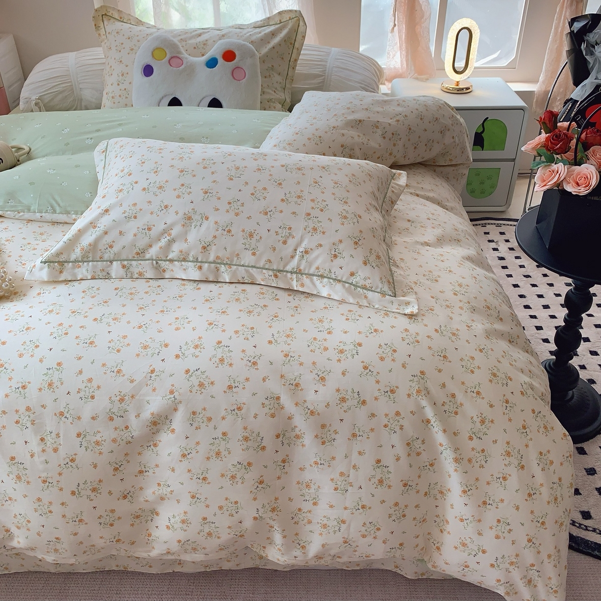 91家纺网 家纺一手货源 找家纺 莱豫家纺 2025新款全棉纯棉小清新印花四件套-第二波 碎花情怀