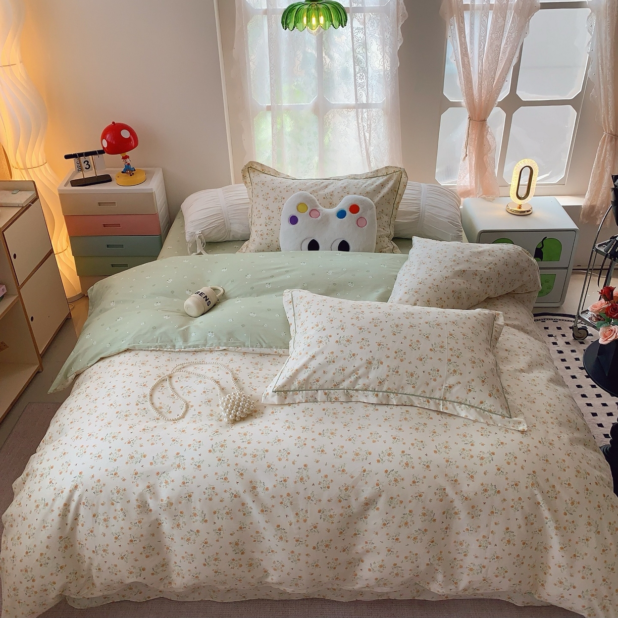 91家纺网 家纺一手货源 找家纺 莱豫家纺 2025新款全棉纯棉小清新印花四件套-第二波 碎花情怀