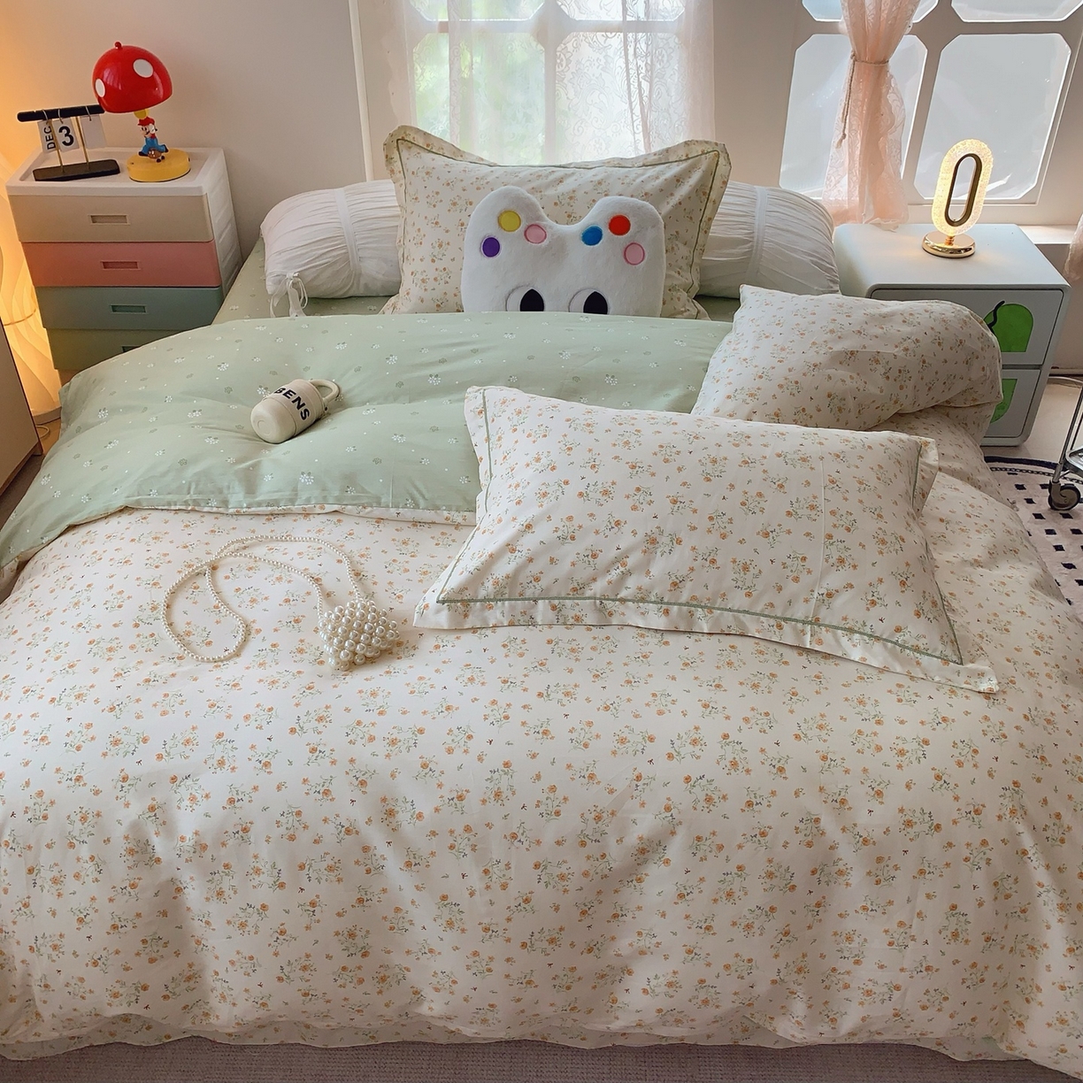 91家纺网 家纺一手货源 找家纺 莱豫家纺 2025新款全棉纯棉小清新印花四件套-第二波 碎花情怀