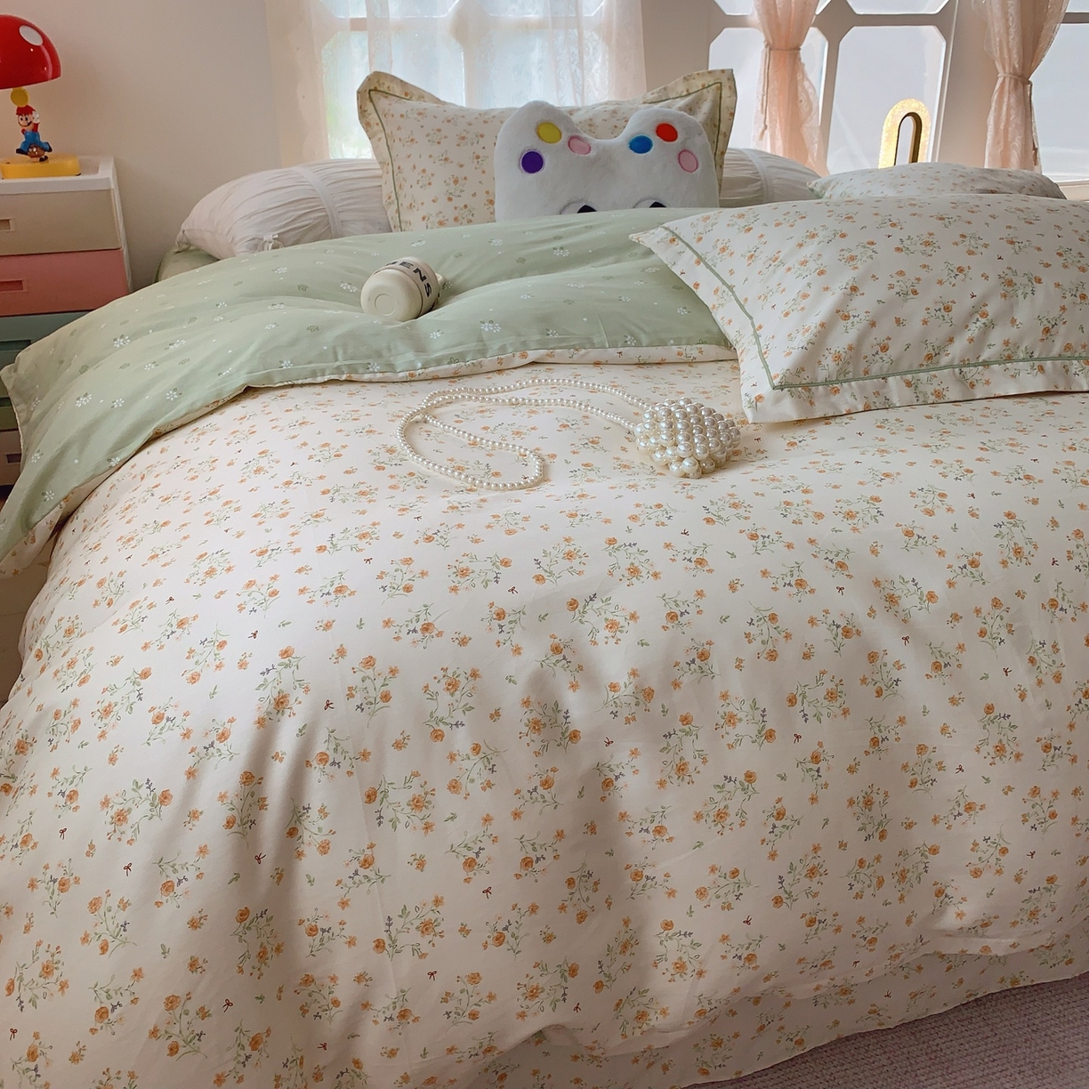 91家纺网 家纺一手货源 找家纺 莱豫家纺 2025新款全棉纯棉小清新印花四件套-第二波 碎花情怀