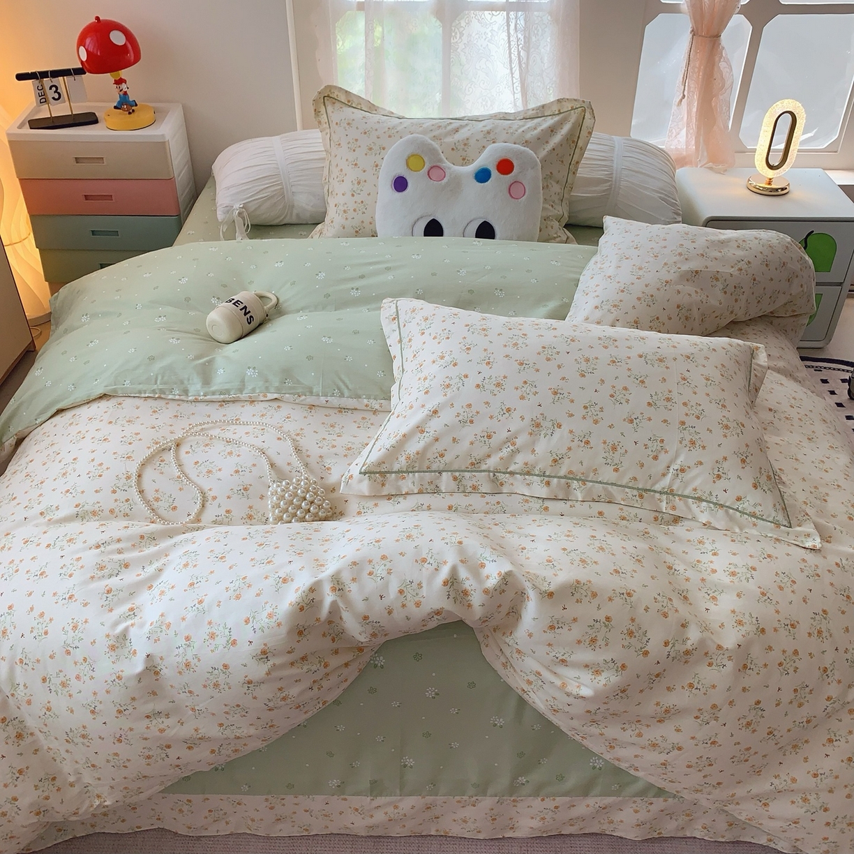 91家纺网 家纺一手货源 找家纺 莱豫家纺 2025新款全棉纯棉小清新印花四件套-第二波 碎花情怀