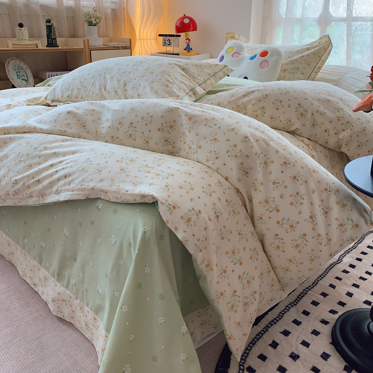 91家纺网 家纺一手货源 找家纺 莱豫家纺 2025新款全棉纯棉小清新印花四件套-第二波 碎花情怀