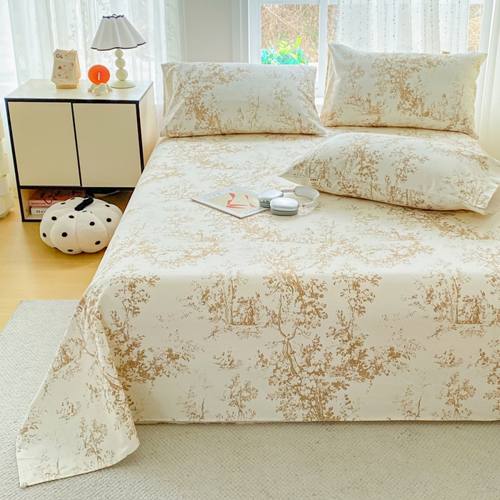 91家纺网 家纺一手货源 找家纺 首爱家纺 2026春夏新款100%全棉纯棉老粗布床单凉席席子 暮色