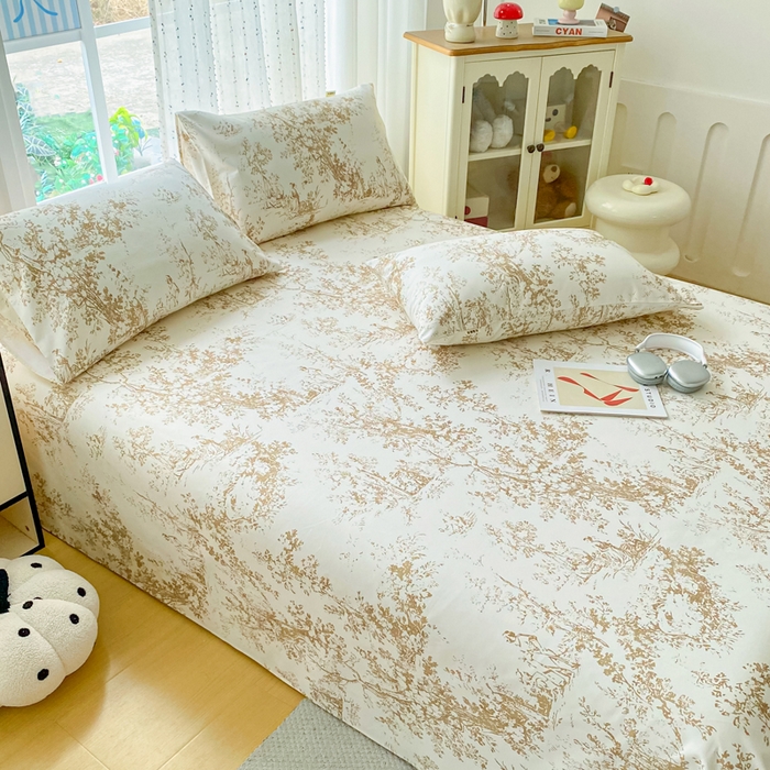 91家纺网 家纺一手货源 找家纺 首爱家纺 2026春夏新款100%全棉纯棉老粗布床单凉席席子 暮色