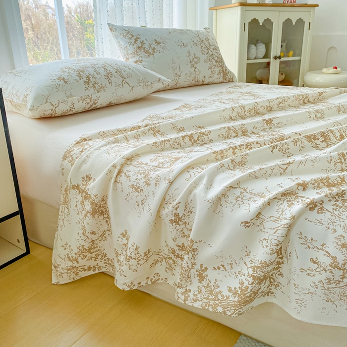 91家纺网 家纺一手货源 找家纺 首爱家纺 2026春夏新款100%全棉纯棉老粗布床单凉席席子 暮色