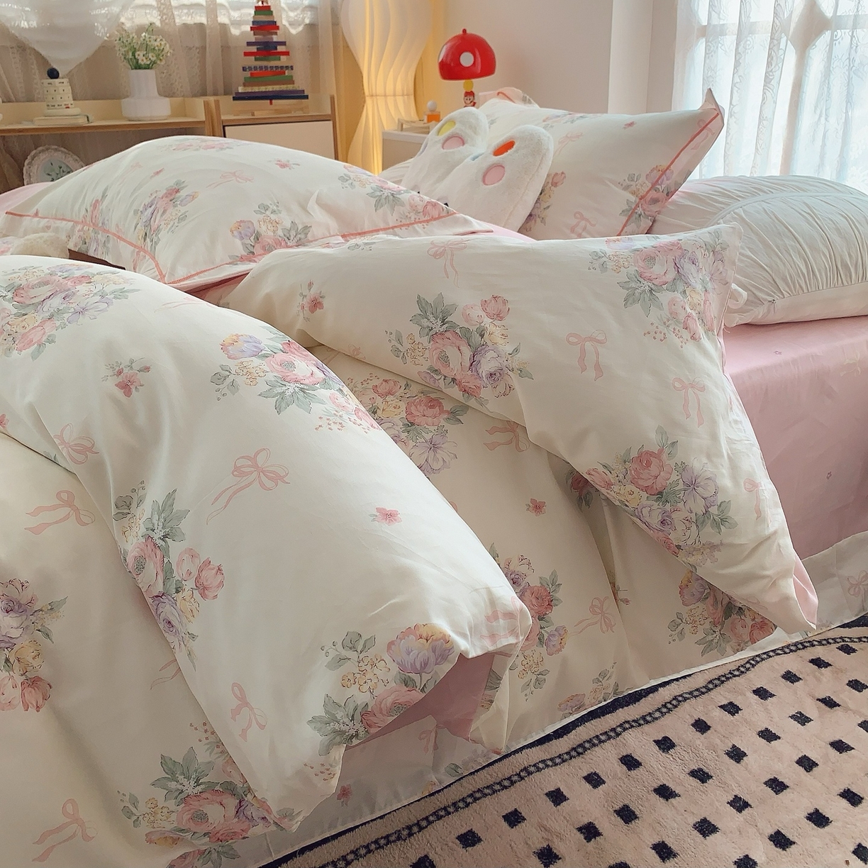 莱豫家纺 2025新款全棉纯棉小清新印花四件套-第二波 卿本佳人