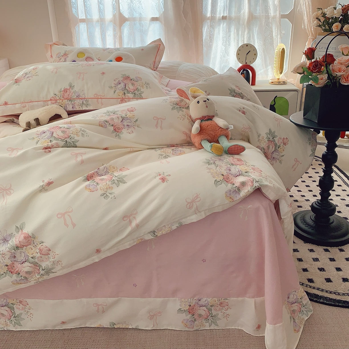 91家纺网 家纺一手货源 找家纺 莱豫家纺 2025新款全棉纯棉小清新印花四件套-第二波 卿本佳人