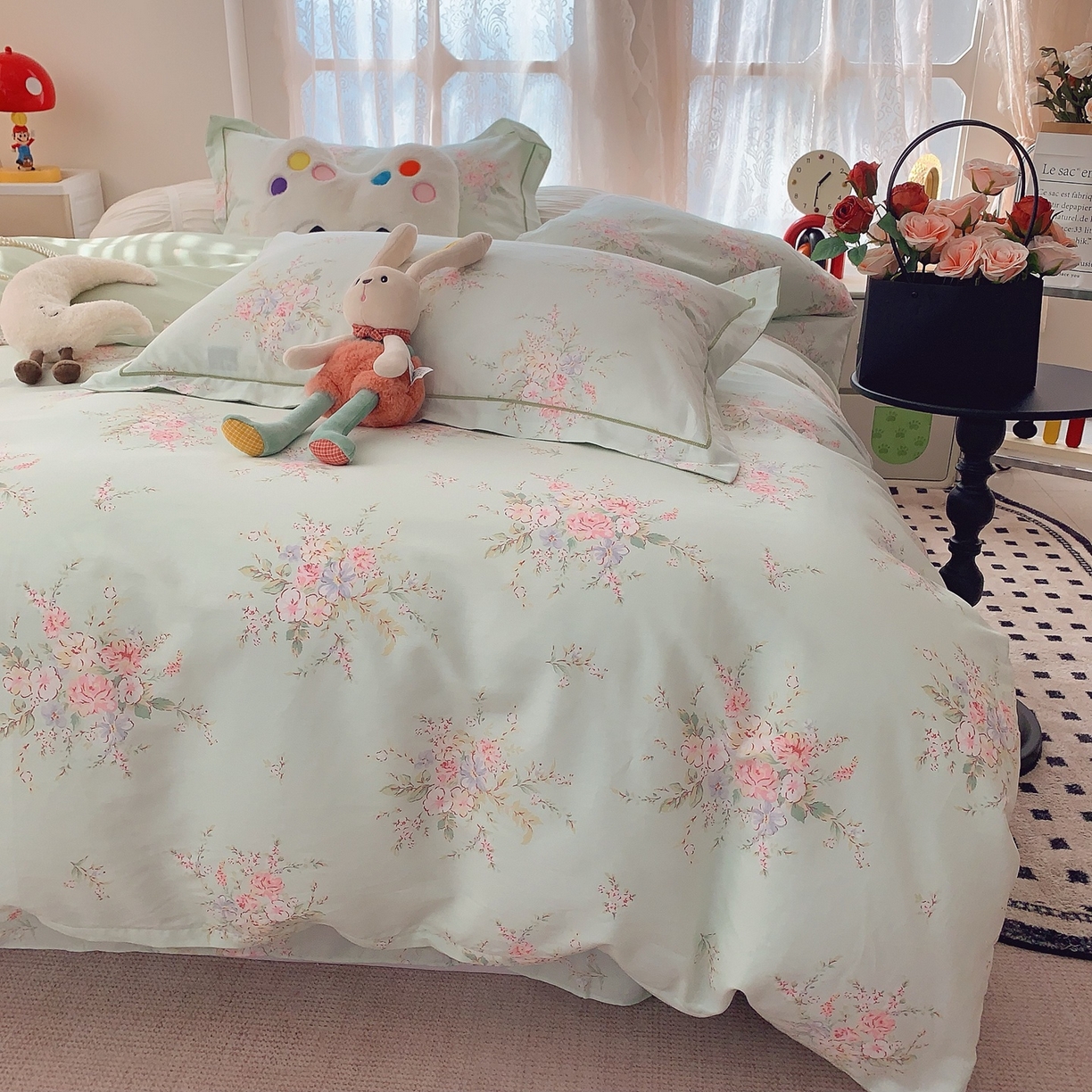 91家纺网 家纺一手货源 找家纺 莱豫家纺 2025新款全棉纯棉小清新印花四件套-第二波 青禾