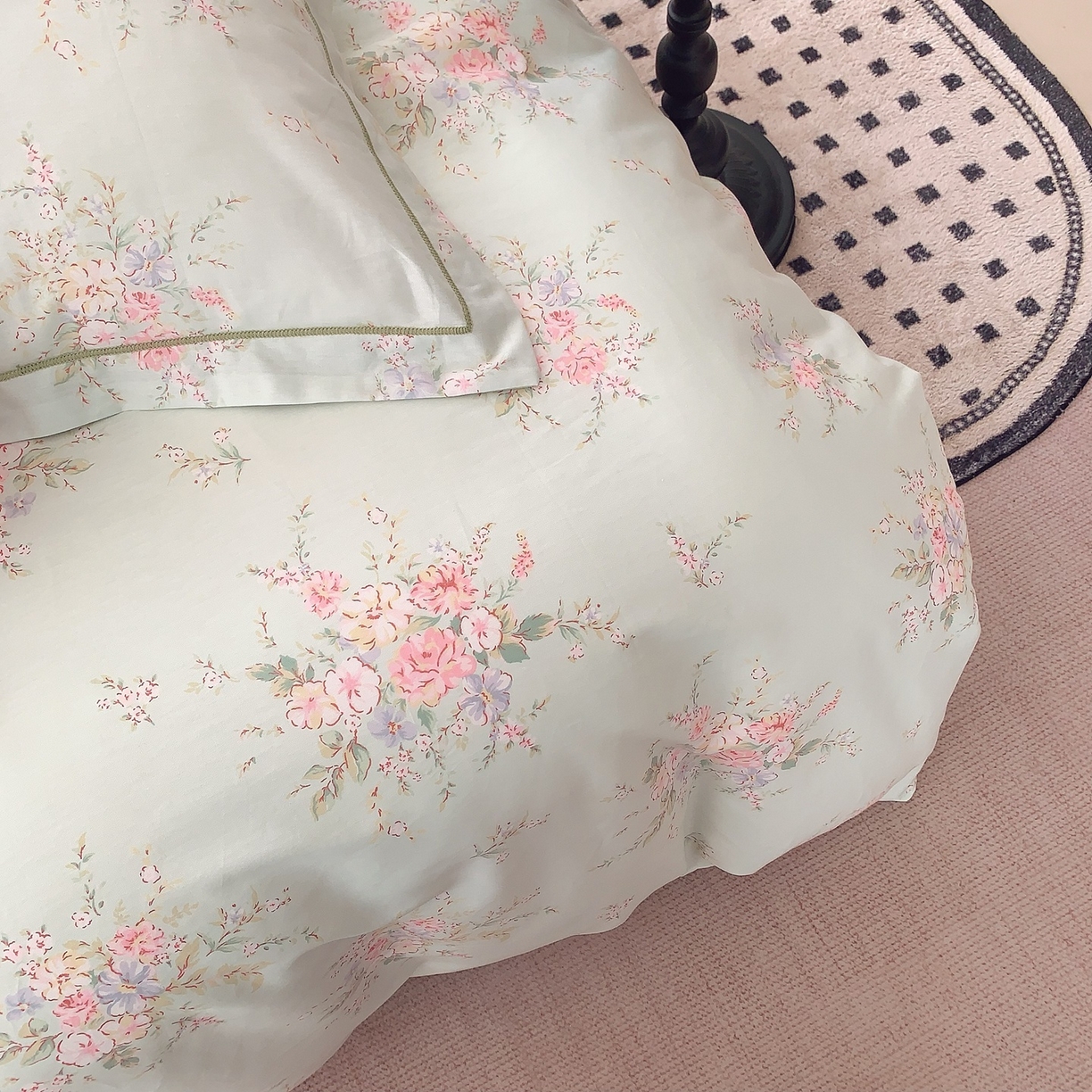 91家纺网 家纺一手货源 找家纺 莱豫家纺 2025新款全棉纯棉小清新印花四件套-第二波 青禾