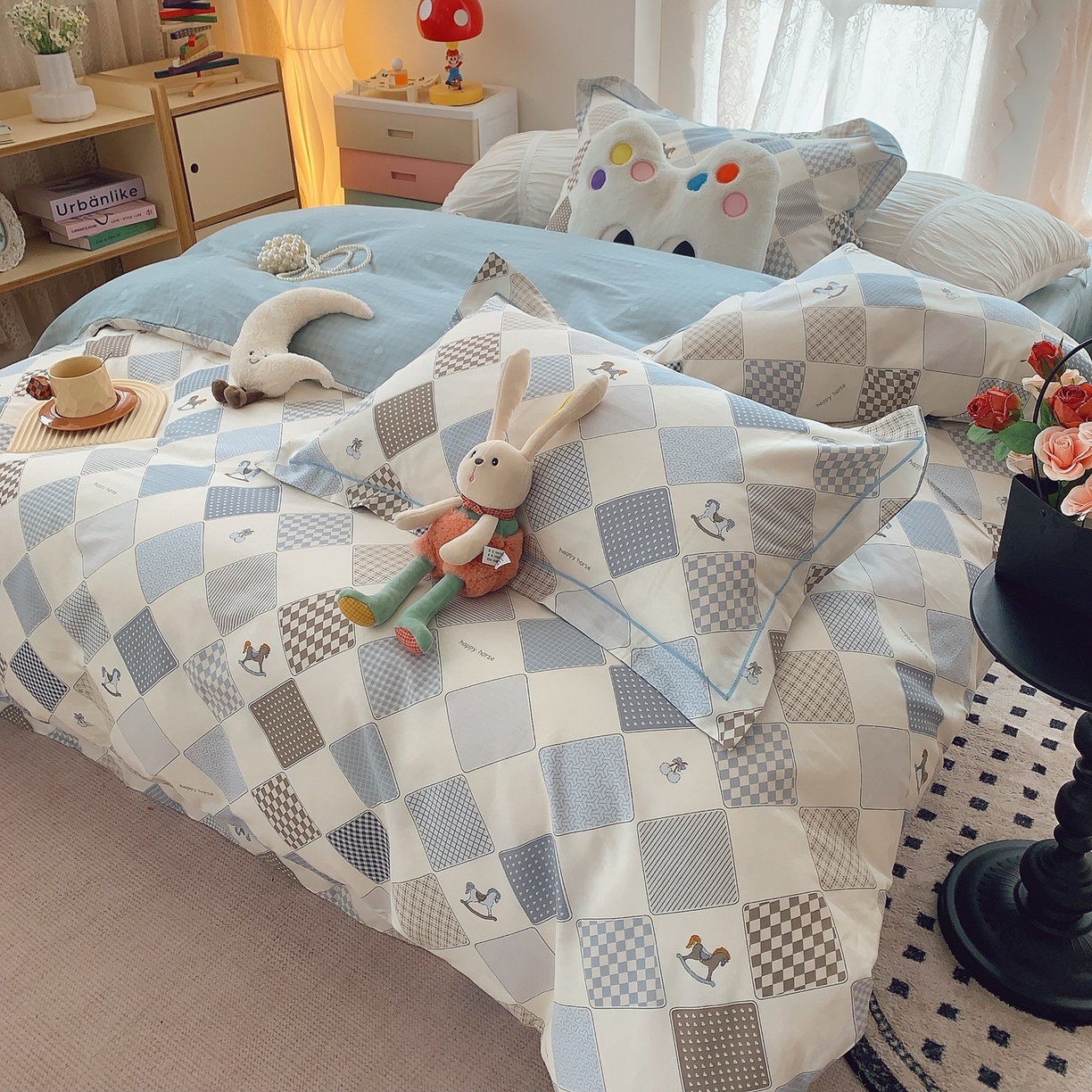 91家纺网 家纺一手货源 找家纺 莱豫家纺 2025新款全棉纯棉小清新印花四件套-第二波 青春马达