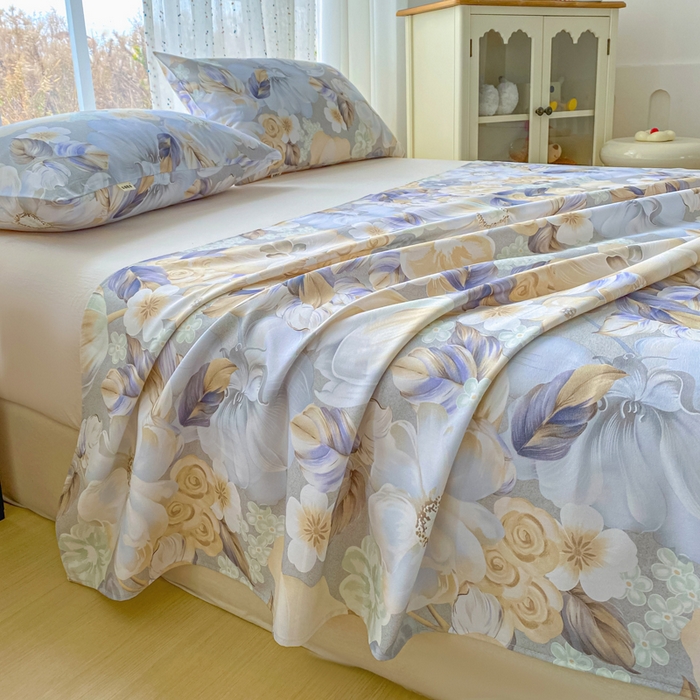 91家纺网 家纺一手货源 找家纺 首爱家纺 2026春夏新款100%全棉纯棉老粗布床单凉席席子 浅棠