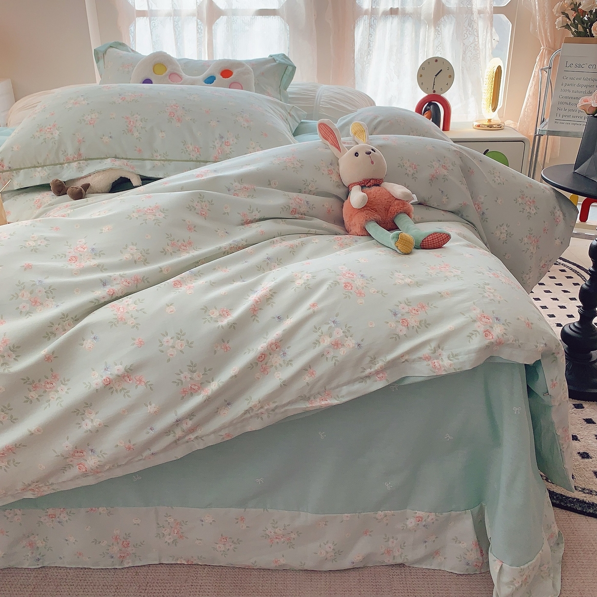 91家纺网 家纺一手货源 找家纺 莱豫家纺 2025新款全棉纯棉小清新印花四件套-第二波 柠夏