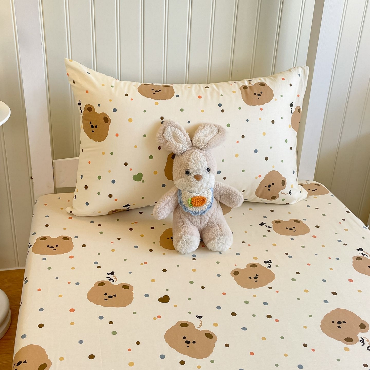 91家纺网 家纺一手货源 找家纺 女子家纺 2026新款春夏13070印花床笠单品床笠床笠单件 小熊软糖