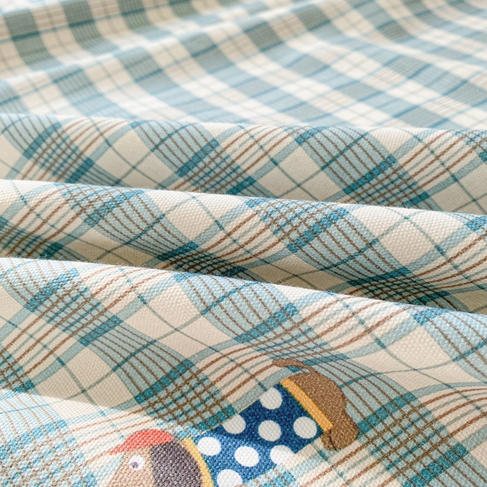 91家纺网 家纺一手货源 找家纺 首爱家纺 2026春夏新款100%全棉纯棉老粗布床单凉席席子 小萌狗