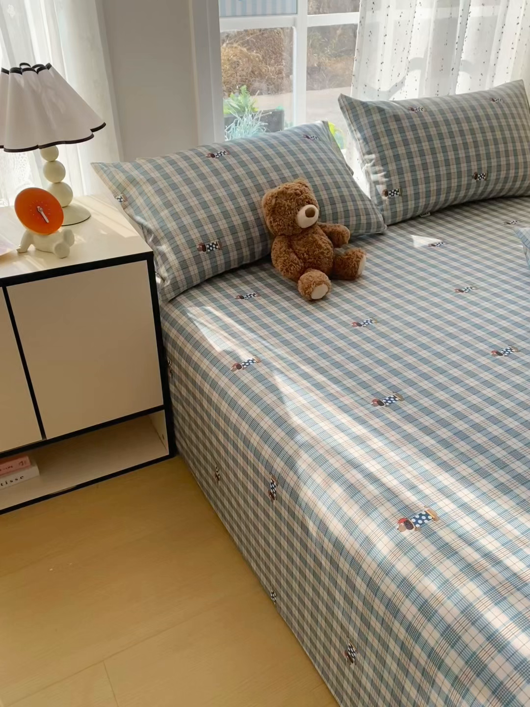 91家纺网 家纺一手货源 找家纺 首爱家纺 2026春夏新款100%全棉纯棉老粗布床单凉席席子 小萌狗