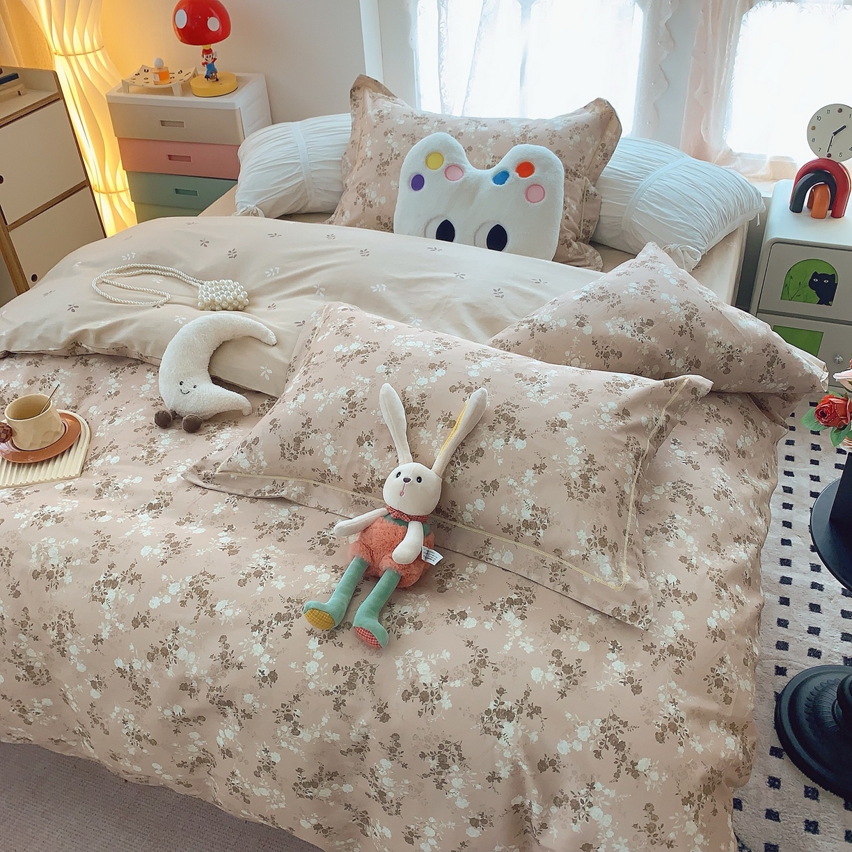 91家纺网 家纺一手货源 找家纺 莱豫家纺 2025新款全棉纯棉小清新印花四件套-第二波 安之若素