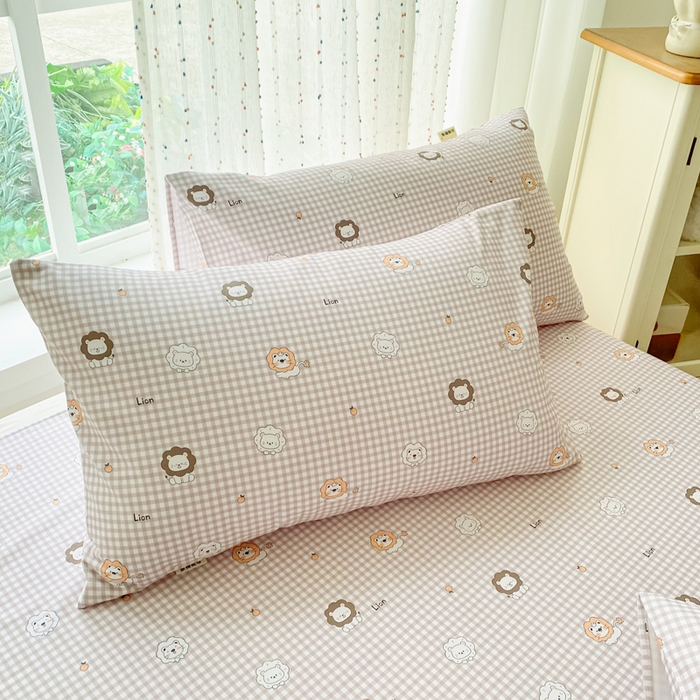 91家纺网 家纺一手货源 找家纺 首爱家纺 2026春夏新款100%全棉纯棉老粗布床单凉席席子 小狮子