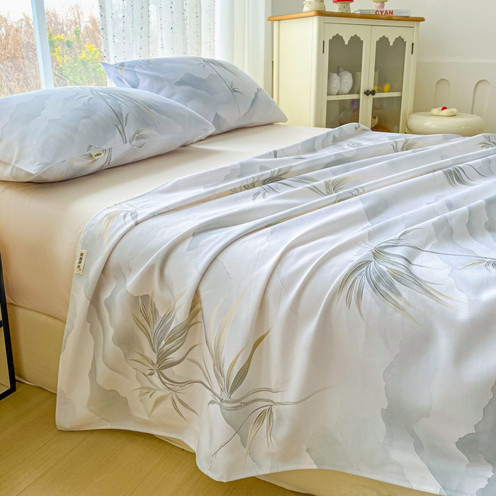 91家纺网 家纺一手货源 找家纺 首爱家纺 2026春夏新款100%全棉纯棉老粗布床单凉席席子 竹影