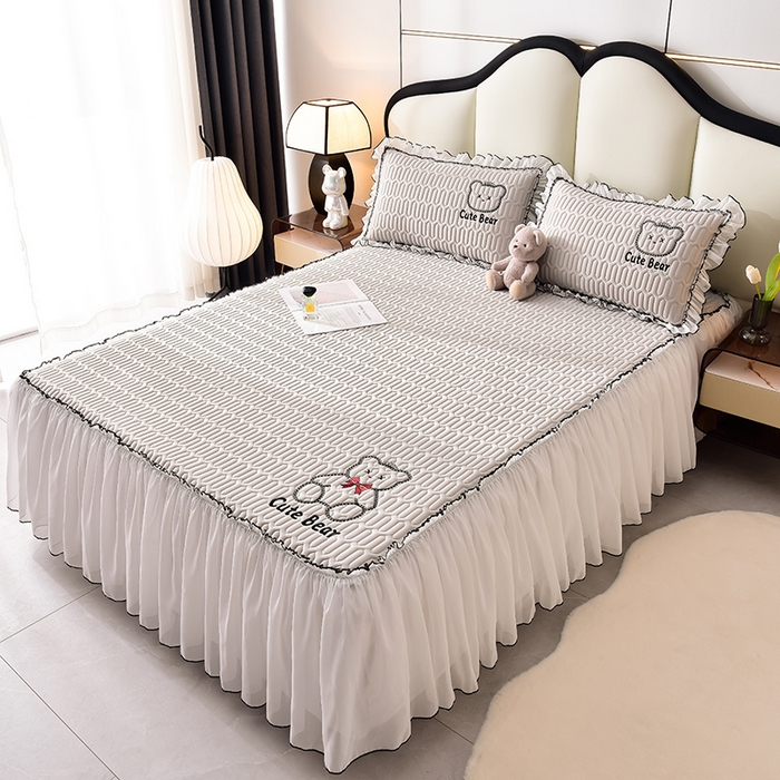 91家纺网 家纺一手货源 找家纺 （总）炫拼家纺 2026新款coco熊床裙款乳胶凉席