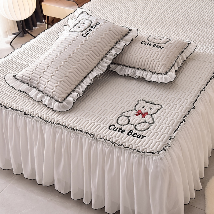 （总）炫拼家纺 2026新款coco熊床裙款乳胶凉席