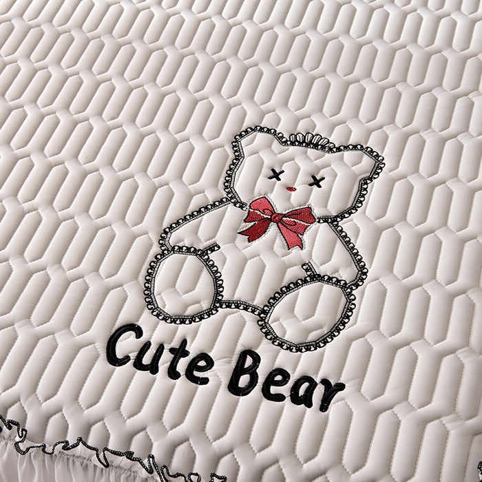 91家纺网 家纺一手货源 找家纺 炫拼家纺 2026新款coco熊床裙款乳胶凉席 coco熊-珍珠灰