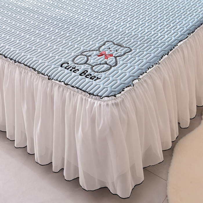 91家纺网 家纺一手货源 找家纺 炫拼家纺 2026新款coco熊床裙款乳胶凉席 coco熊-宾利蓝