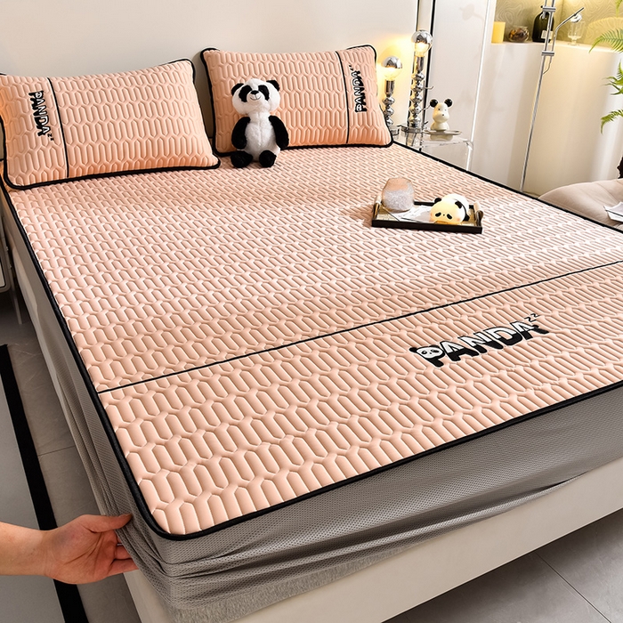 炫拼家纺 2026新款Hpanda床笠款凉感丝乳胶凉席 Hipanda-香妃粉