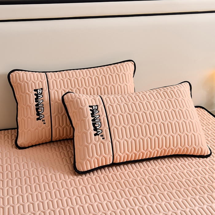 91家纺网 家纺一手货源 找家纺 炫拼家纺 2026新款Hpanda床笠款凉感丝乳胶凉席 Hipanda-香妃粉