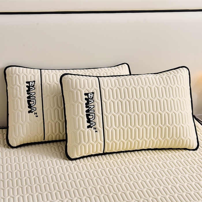 91家纺网 家纺一手货源 找家纺 炫拼家纺 2026新款Hpanda床笠款凉感丝乳胶凉席 Hipanda-玉石白