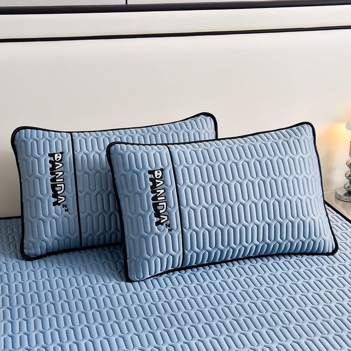 91家纺网 家纺一手货源 找家纺 炫拼家纺 2026新款Hpanda床笠款凉感丝乳胶凉席 Hipanda-宾利蓝