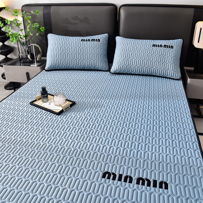 91家纺网 家纺一手货源 找家纺 炫拼家纺 2026新款平铺款乳胶凉席-minmin minmin宾利蓝