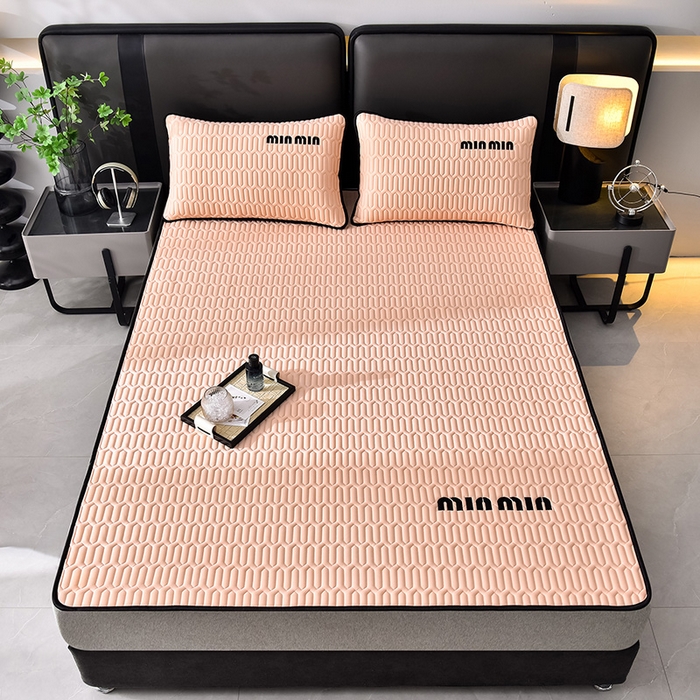 91家纺网 家纺一手货源 找家纺 炫拼家纺 2026新款平铺款乳胶凉席-minmin minmin香妃粉