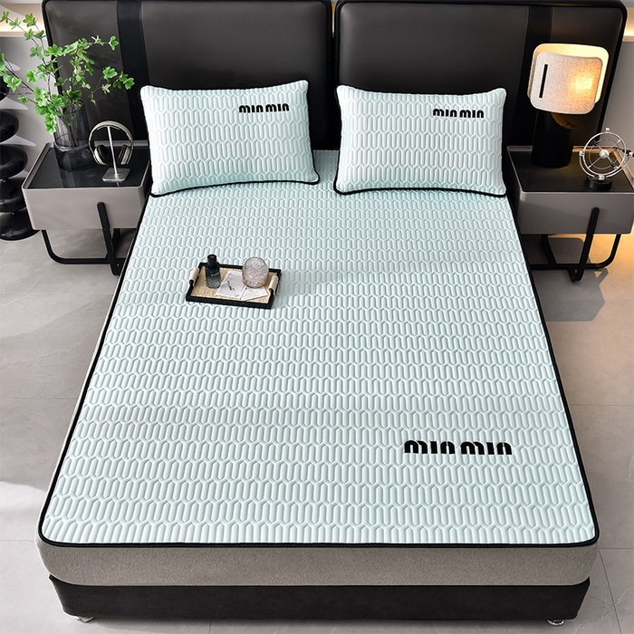 91家纺网 家纺一手货源 找家纺 炫拼家纺 2026新款平铺款乳胶凉席-minmin minmin冰雪蓝