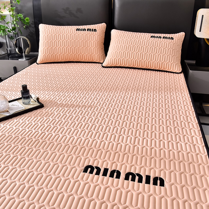 91家纺网 家纺一手货源 找家纺 炫拼家纺 2026新款平铺款乳胶凉席-minmin minmin香妃粉