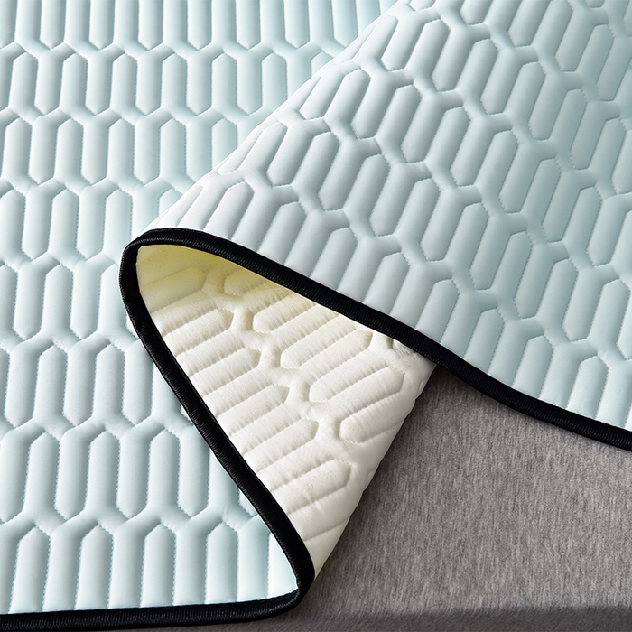 91家纺网 家纺一手货源 找家纺 炫拼家纺 2026新款平铺款乳胶凉席-minmin minmin冰雪蓝