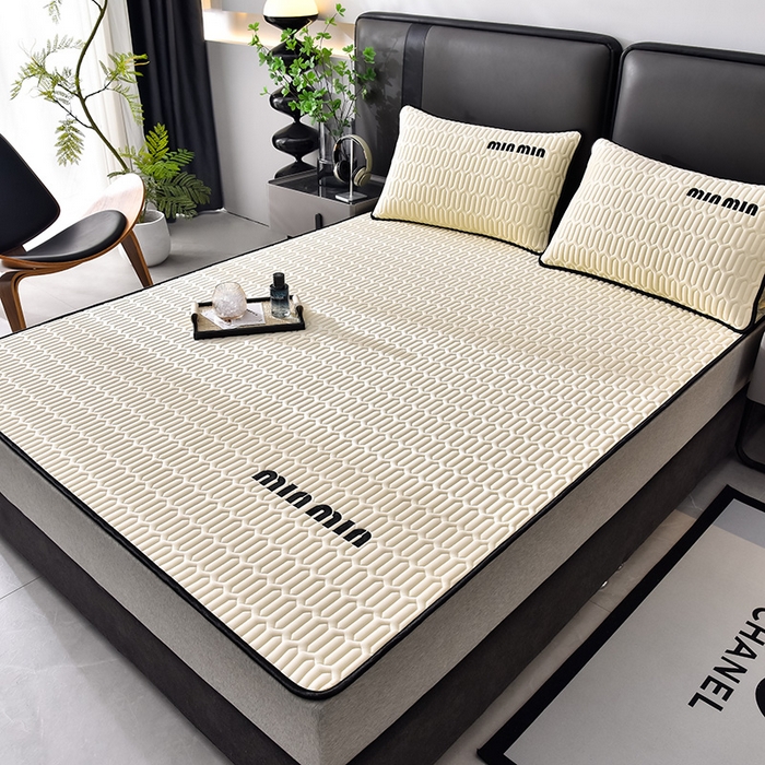 91家纺网 家纺一手货源 找家纺 炫拼家纺 2026新款平铺款乳胶凉席-minmin minmin玉石白