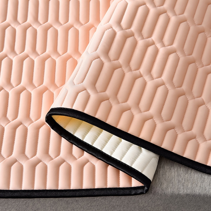 91家纺网 家纺一手货源 找家纺 炫拼家纺 2026新款平铺款乳胶凉席-minmin minmin香妃粉