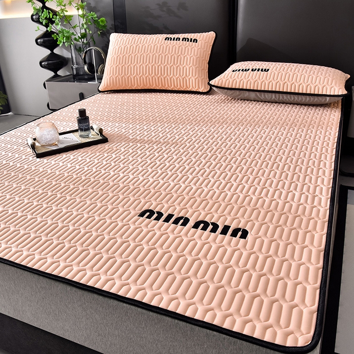 91家纺网 家纺一手货源 找家纺 炫拼家纺 2026新款平铺款乳胶凉席-minmin minmin香妃粉