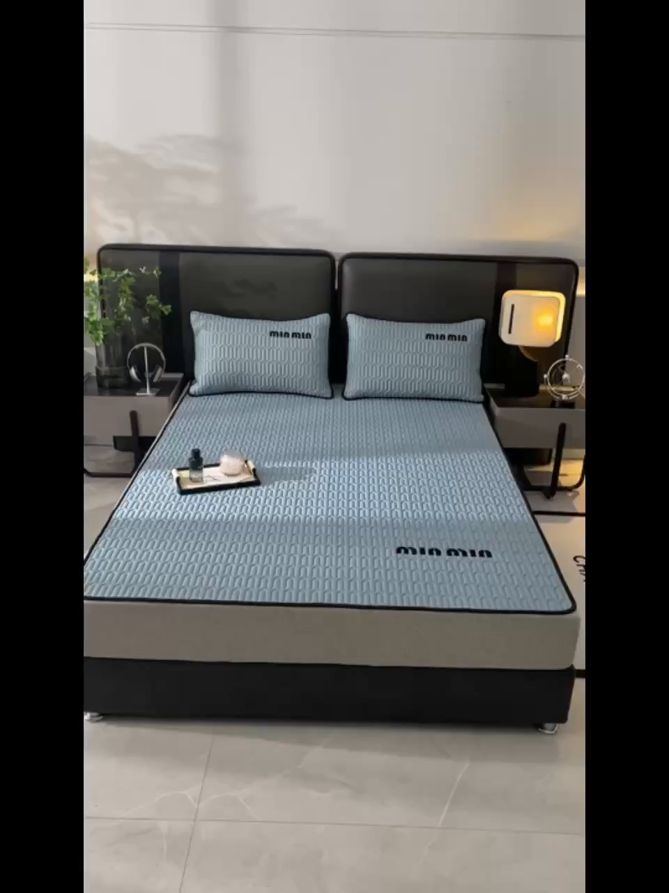 91家纺网 家纺一手货源 找家纺 炫拼家纺 2026新款平铺款乳胶凉席-minmin minmin宾利蓝